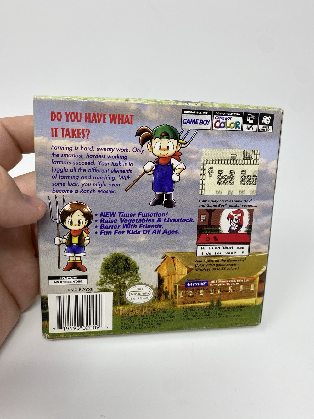 Harvest Moon 1 GBC Nintendo Gameboy Color Complete CIB Authentic Reg Card