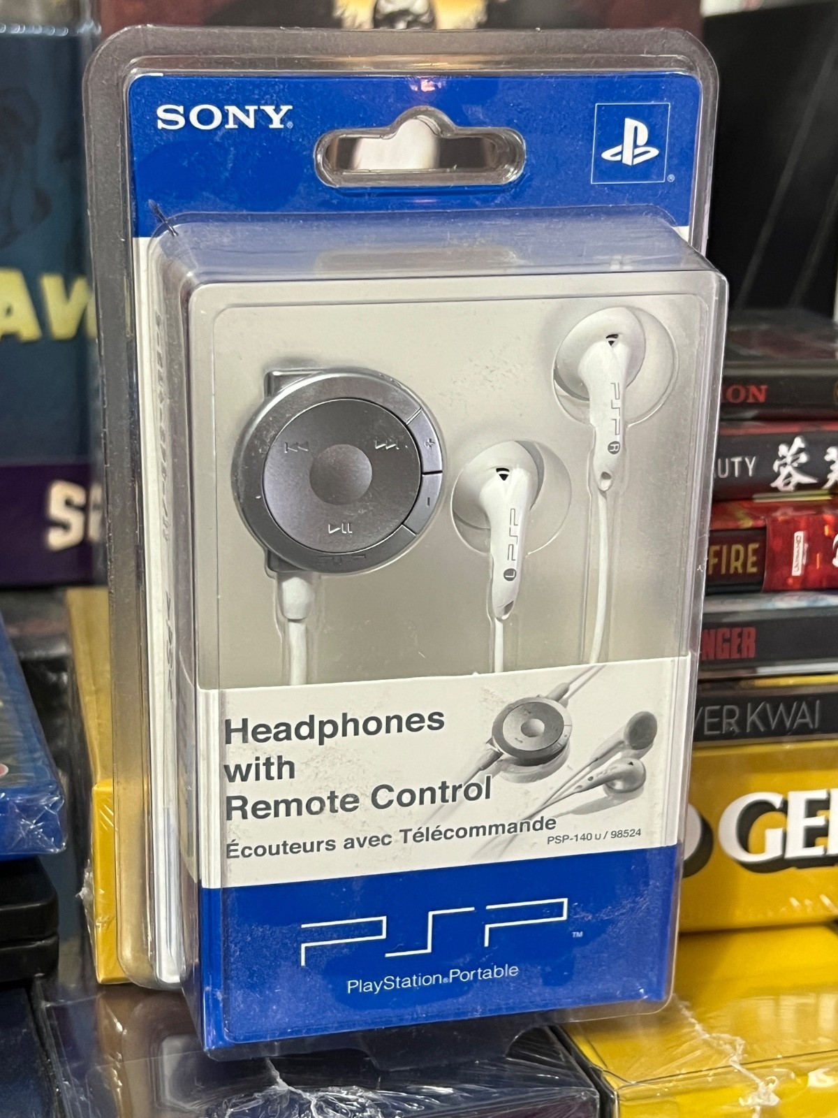 Sony Headphones With Remote Control, PSP PlayStation Portable PSP140u 98524 NEW