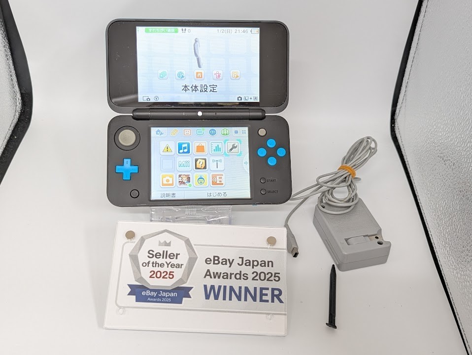B309 Nintendo new 2DS console LL XL Turquoise x Black Japan w/adapter pen fx