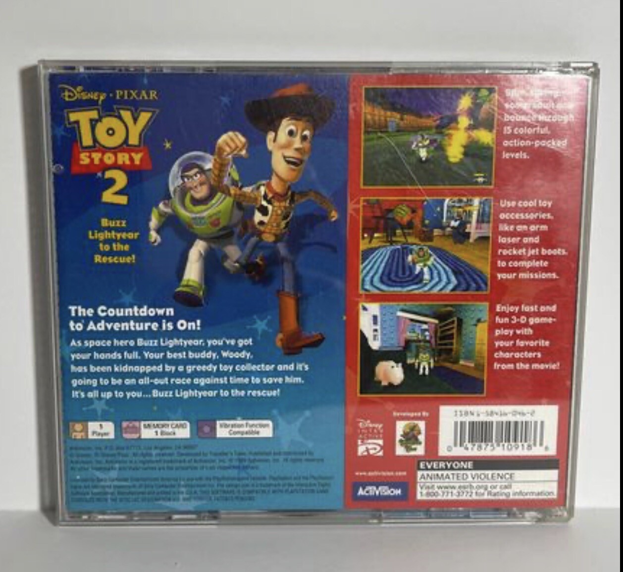 1999 SONY PLAYSTATION ACTIVISION DISNEY INTERACTIVE TOY STORY 2 GAME CIB TESTED