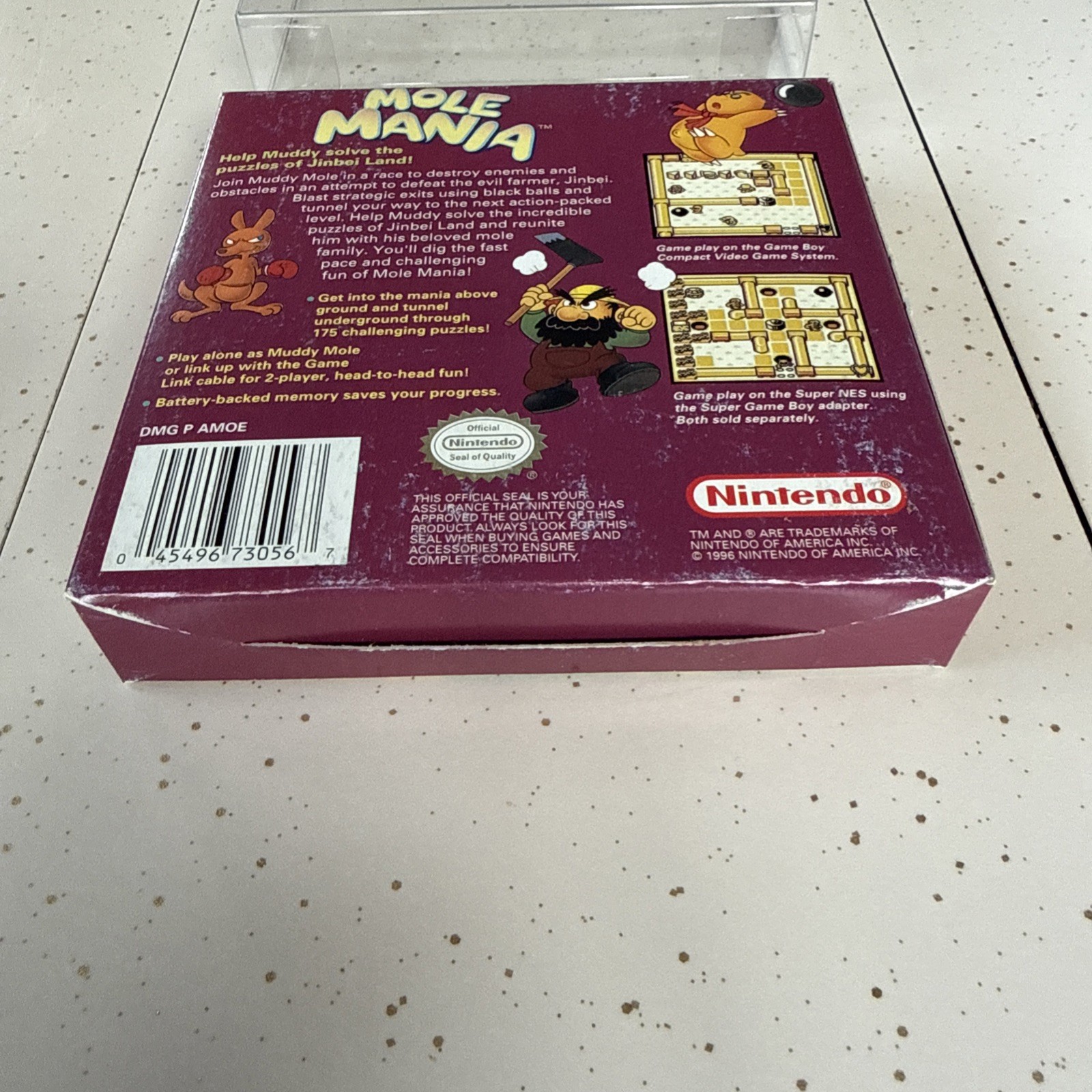 Mole Mania (Nintendo Gameboy Game Boy) Complete CIB excellent