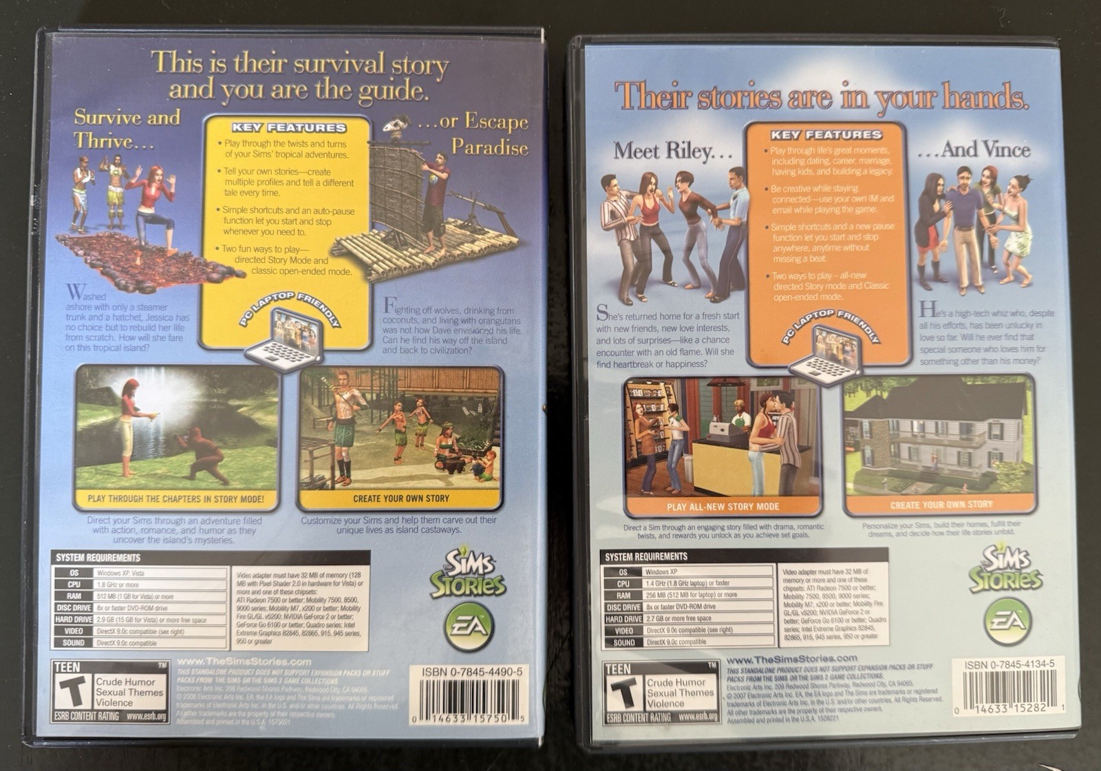 The Sims Castaway Stories & Life Stories, PC, Dvd-Rom Complete With Manual