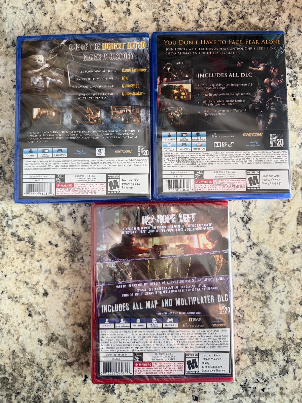 Resident Evil 4 5 6 Triple Pack Brand New Factory Sealed PlayStation 4