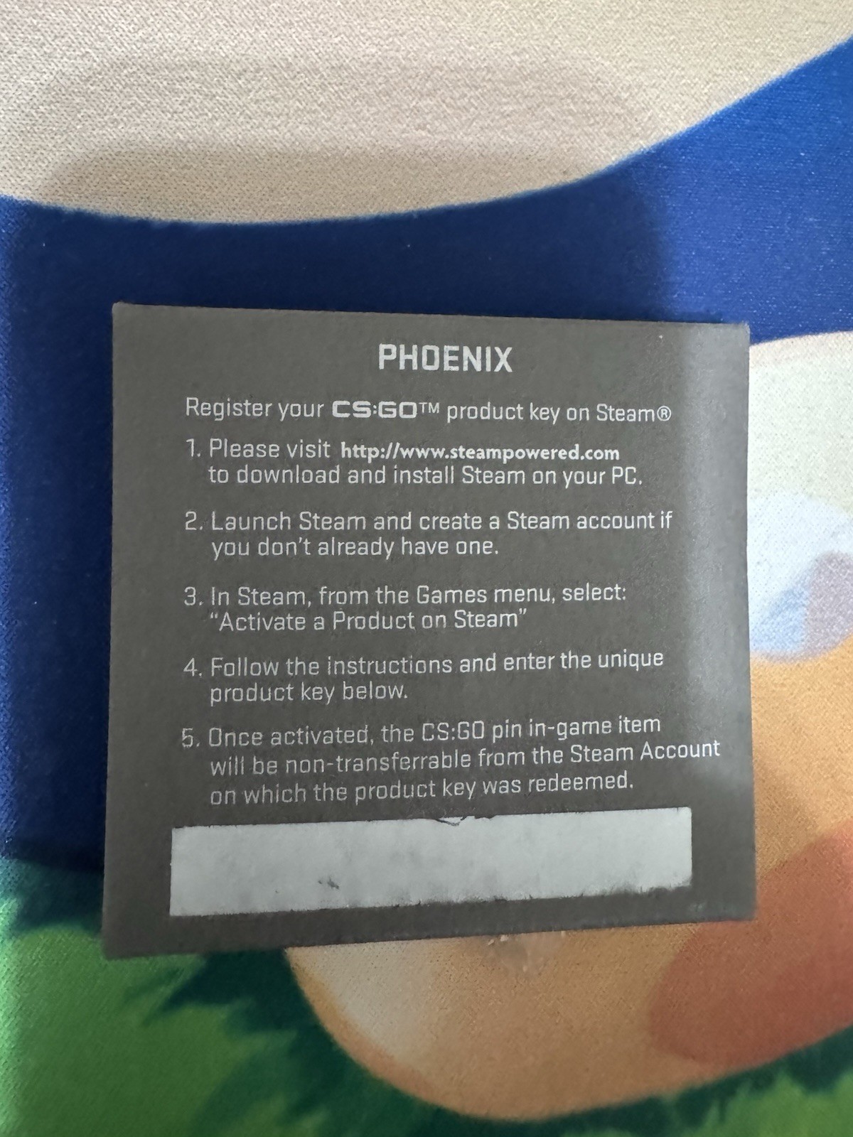 CSGO Series Collectible Pins Physical Pin Unscratched Code Phoenix