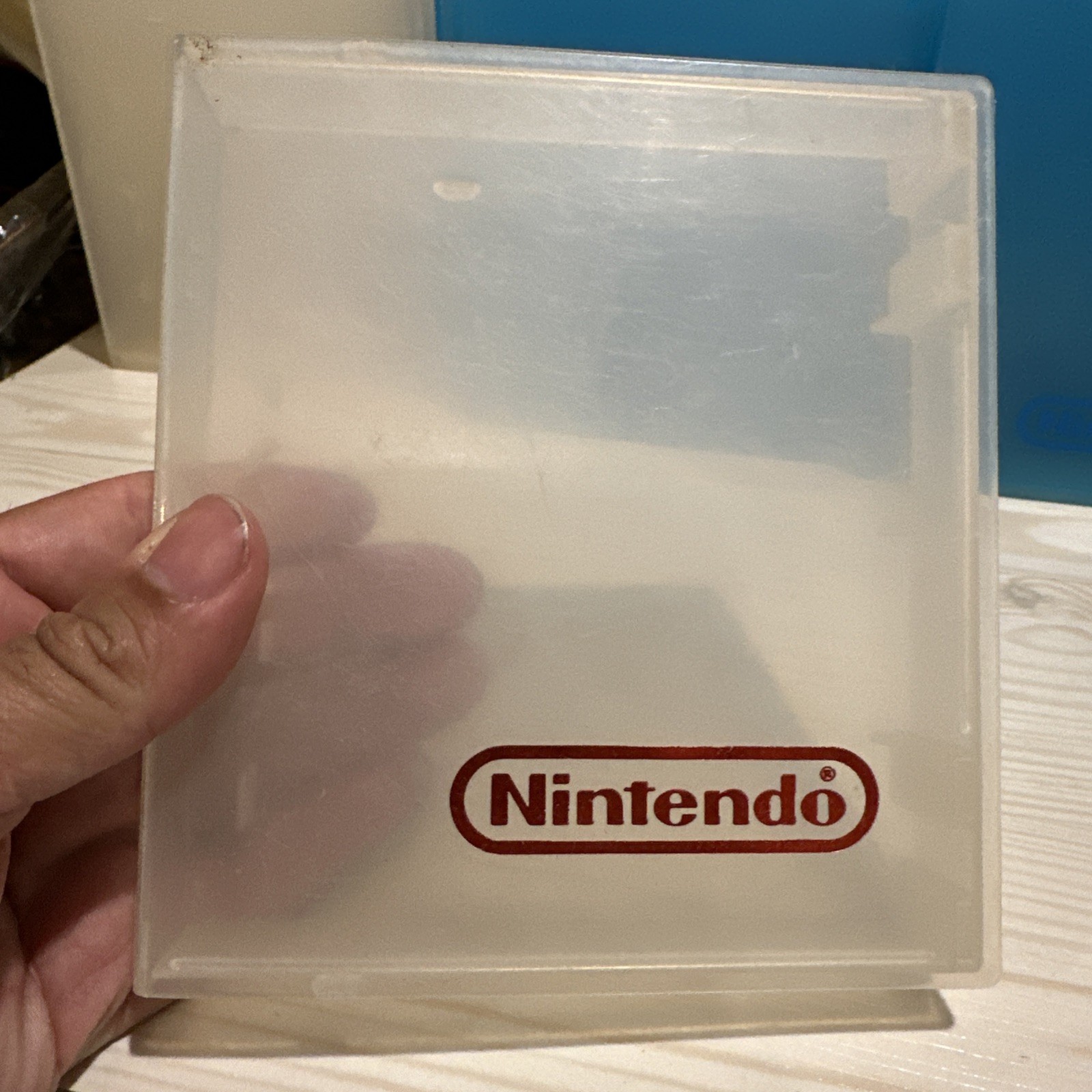 Vintage Lot of 33 Nintendo NES Hard Plastic Clamshell Case Logo Blue & Clear