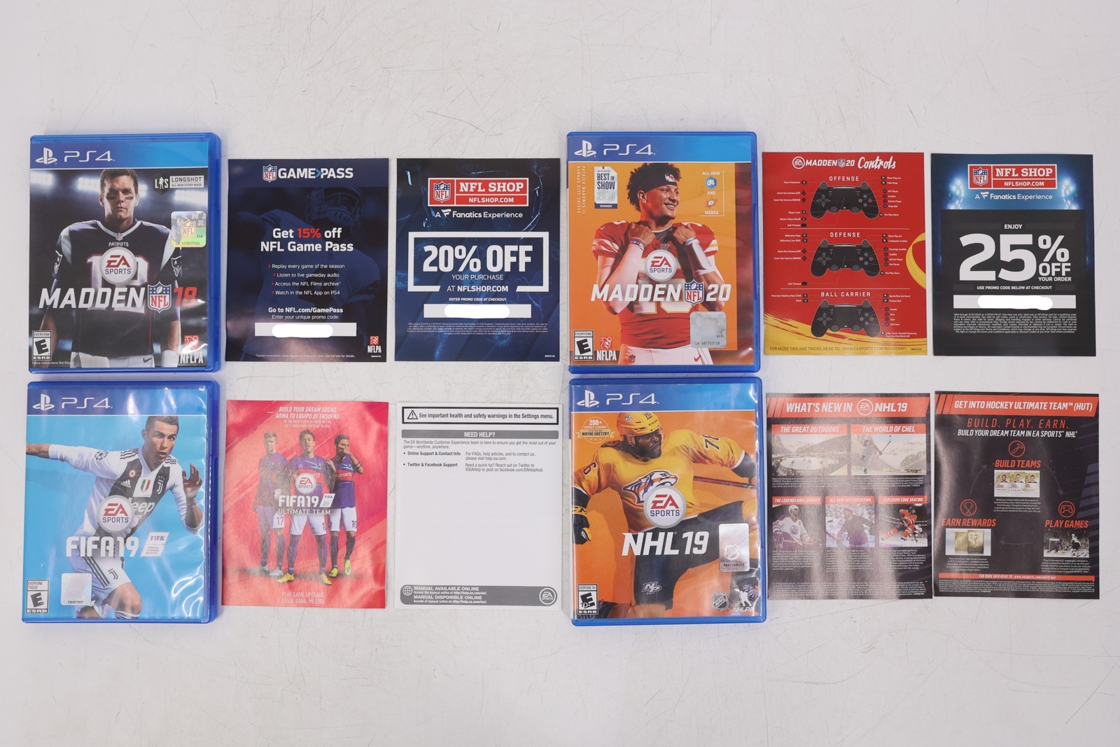 Sony PlayStation 4 PS4 Console Bundle CUH-1215A 2 Controllers & 10 Games