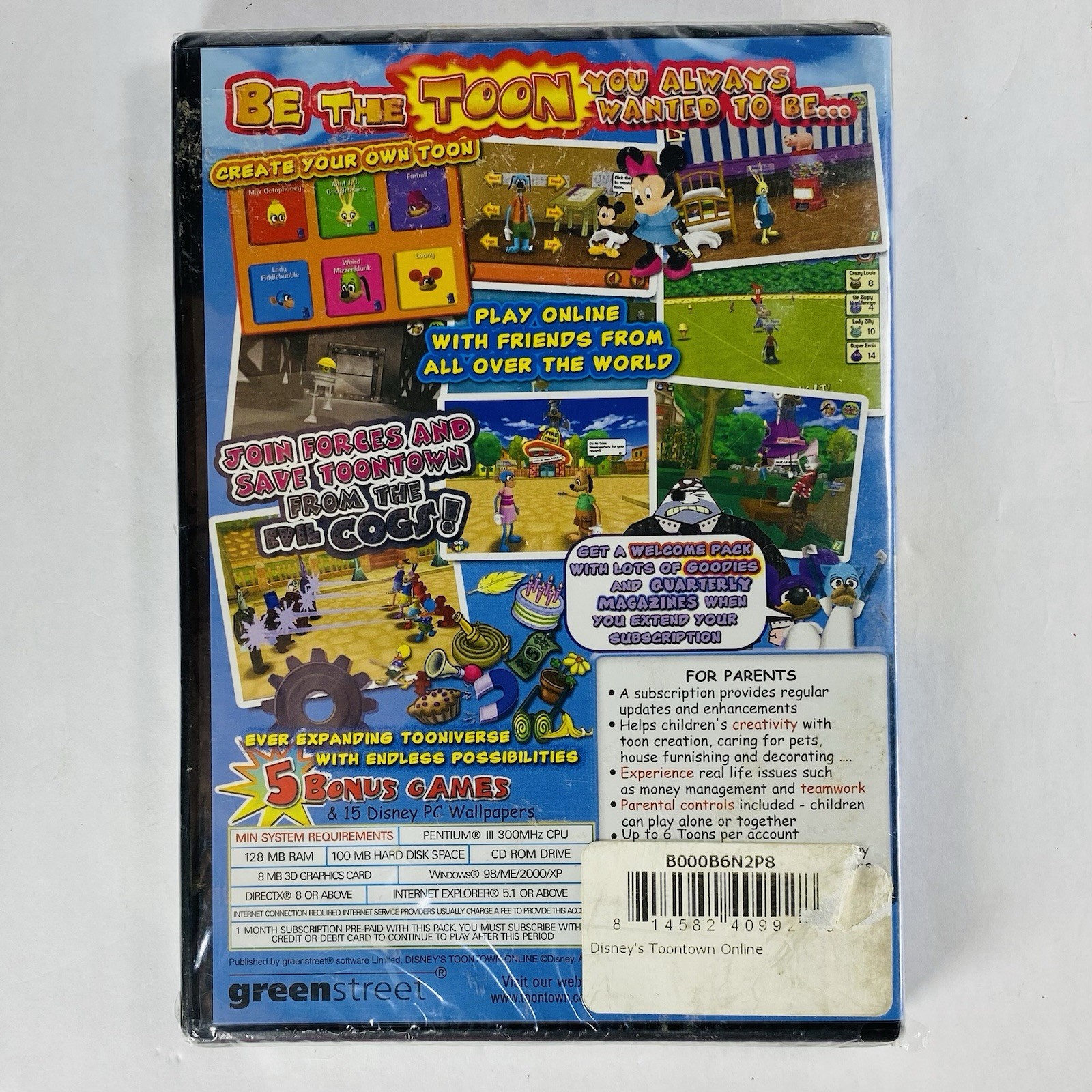 New! Disney’s Toontown Online PC CD-ROM Software Game Rare Sealed!