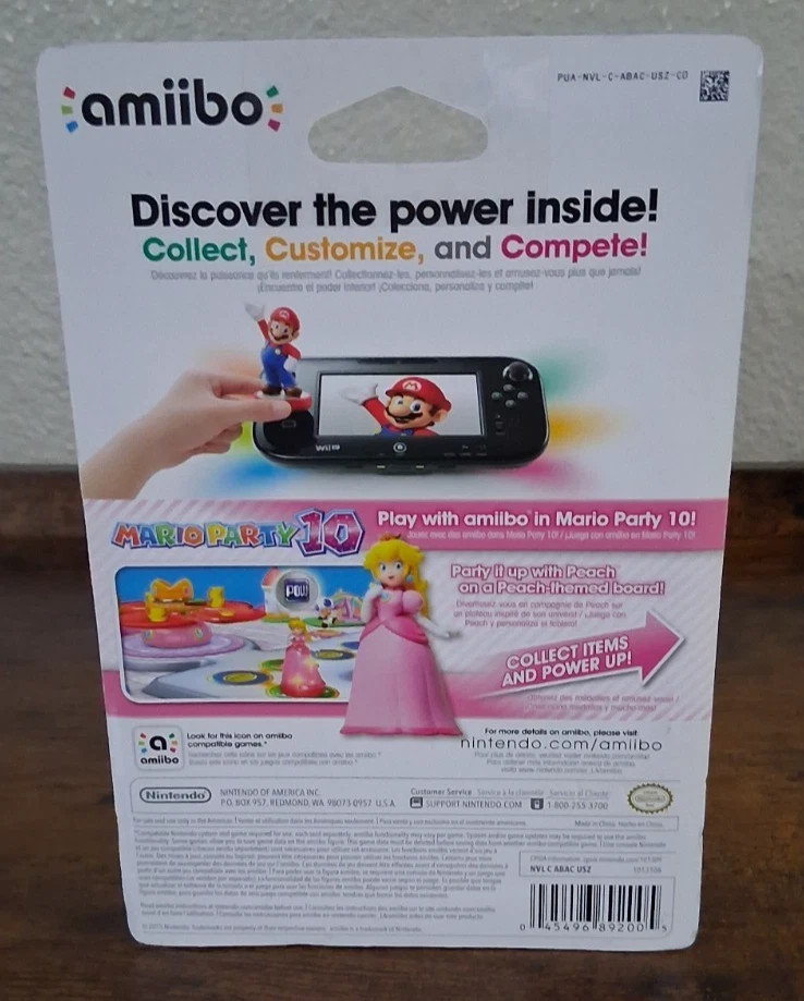 Peach Amiibo Super Mario Series Nintendo Brand New & Factory Sealed!