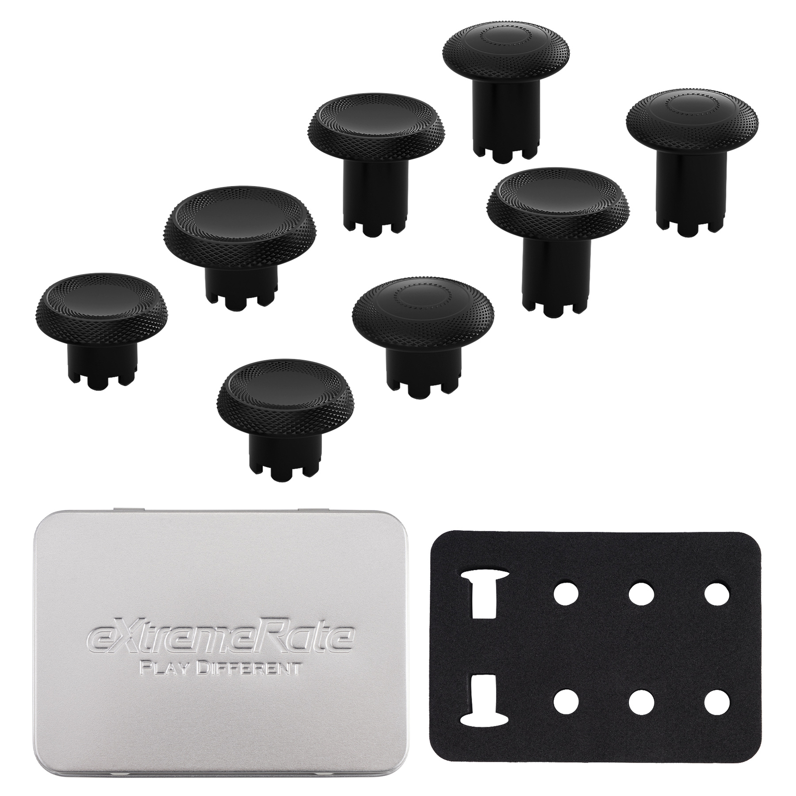 Swappable Analog Thumbsticks Caps for PS5 Edge Controller – 4 Heights 3 Surfaces