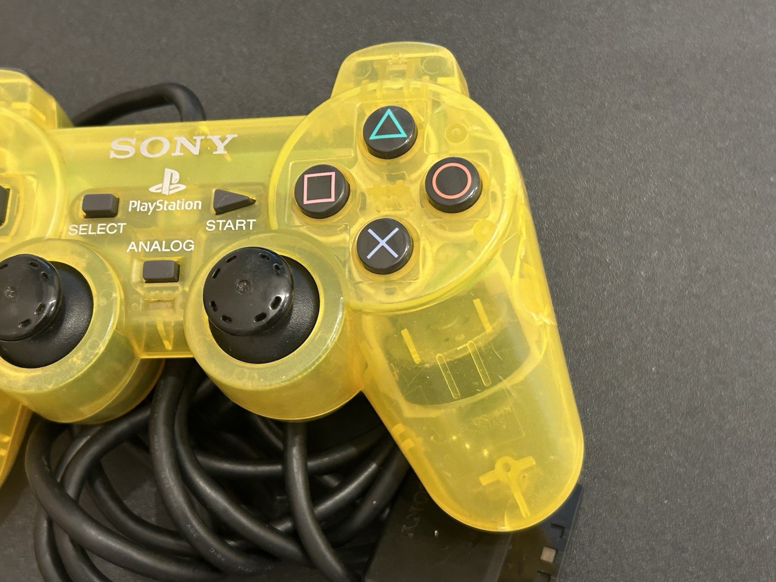 SONY PlayStation PS2 Official DualShock2 Lemon Yellow SCPH-10010 Controller RARE