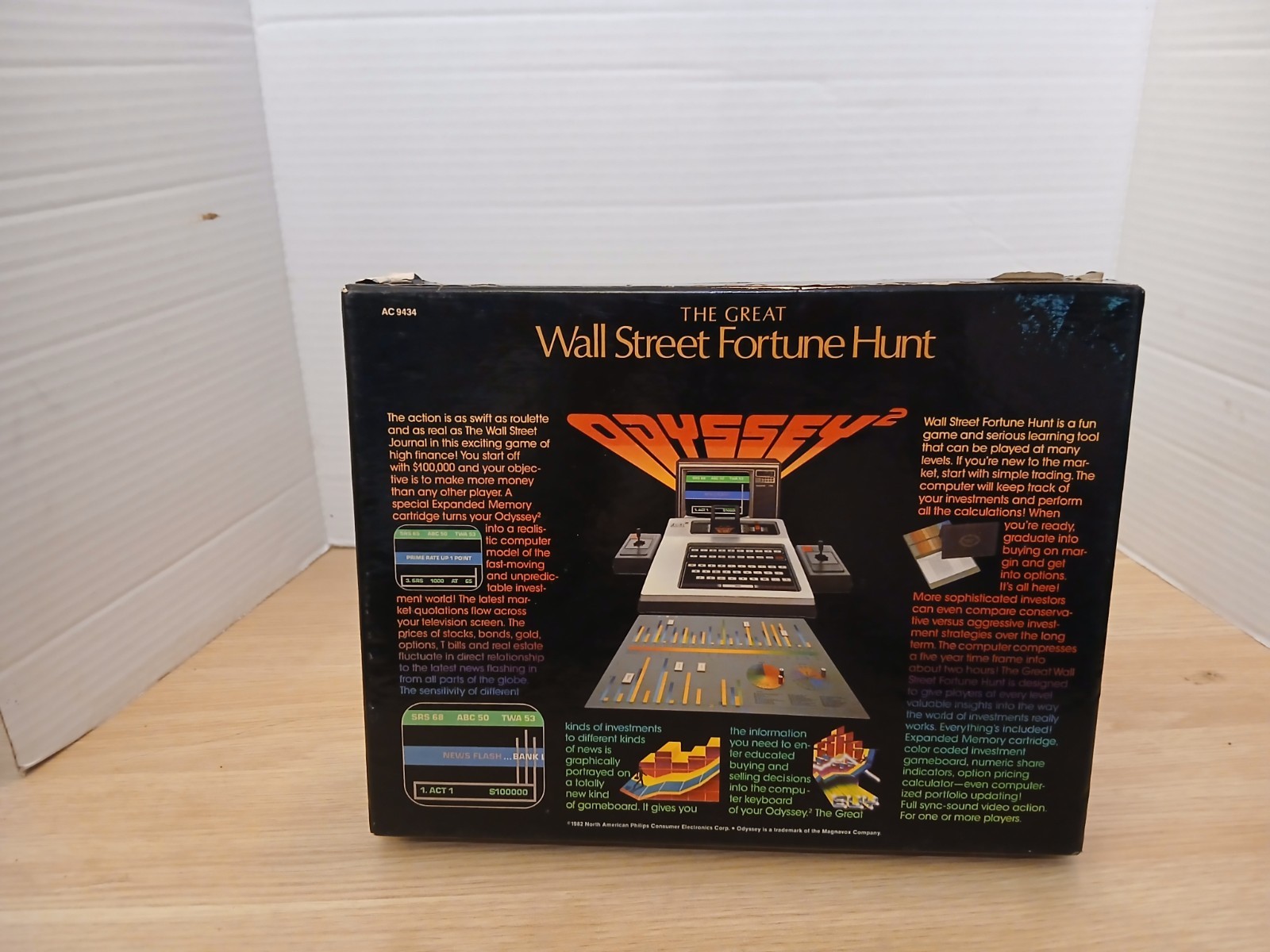 Odyssey 2 Magnavox The Great Wall Street Fortune Hunt Video Game INCOMPLETE