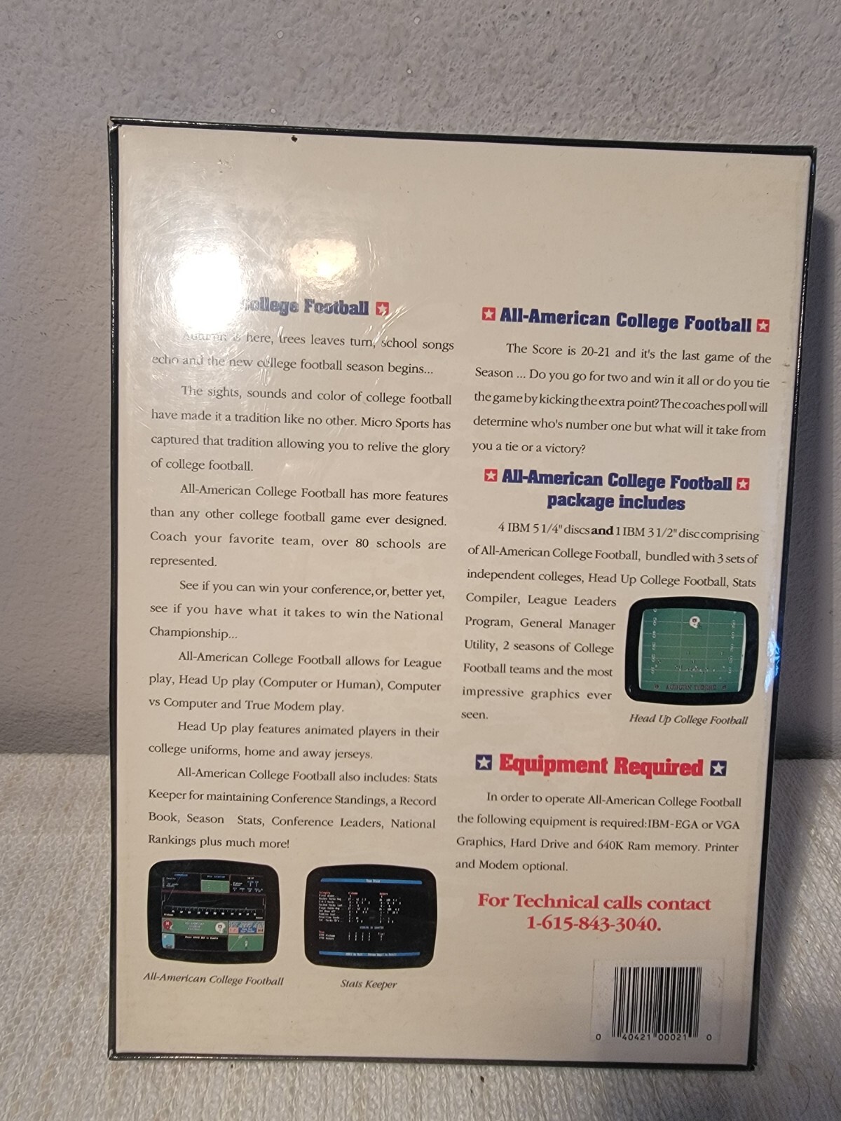 All-American College Football – PC – 5.5 & 3.5 Floppy + Interplay – New Sealed