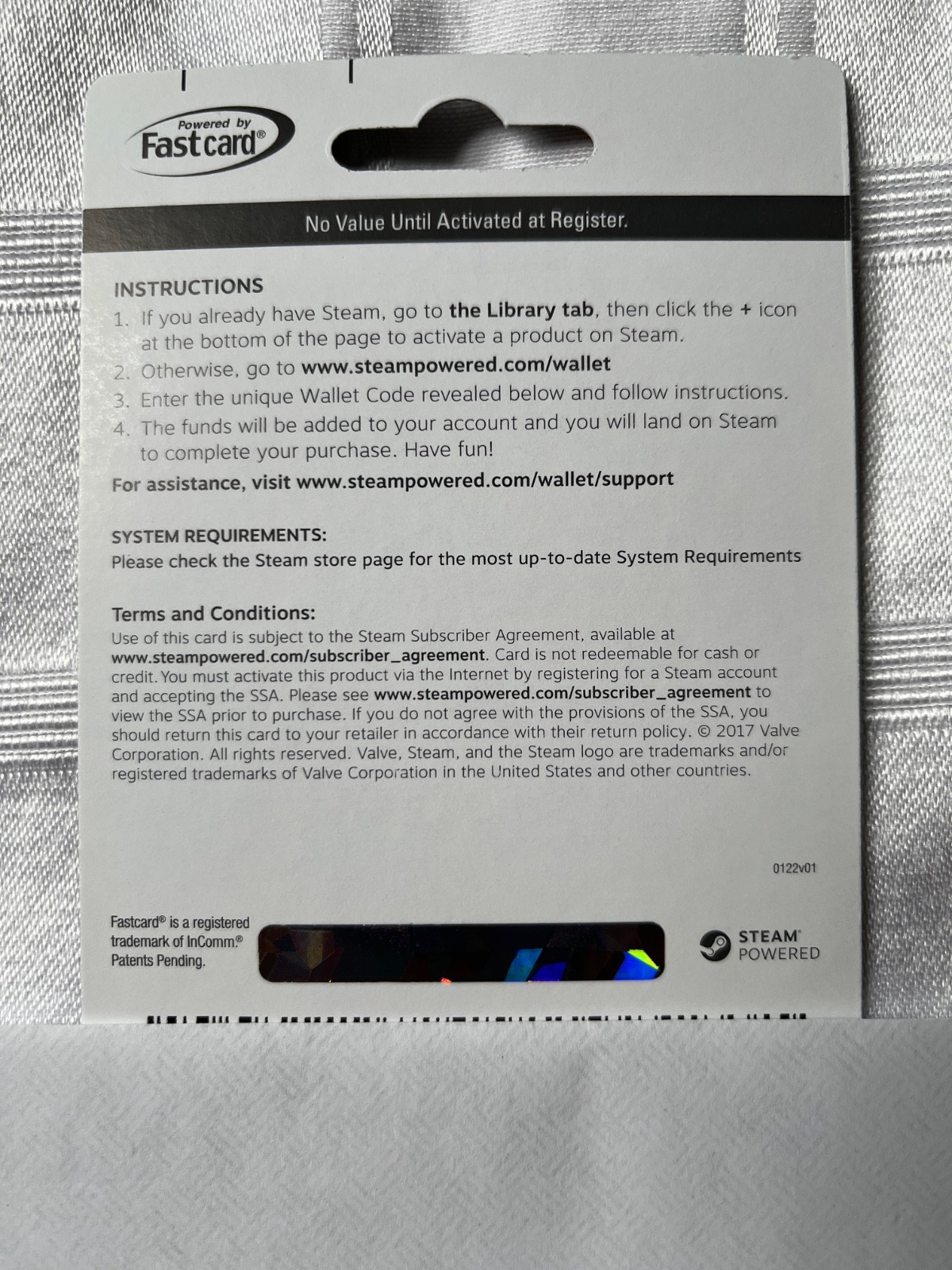 NEW Steam Gift Card Pc Prepaid Game Card – Physical Card – PRIORITY – $50.00 🔥
