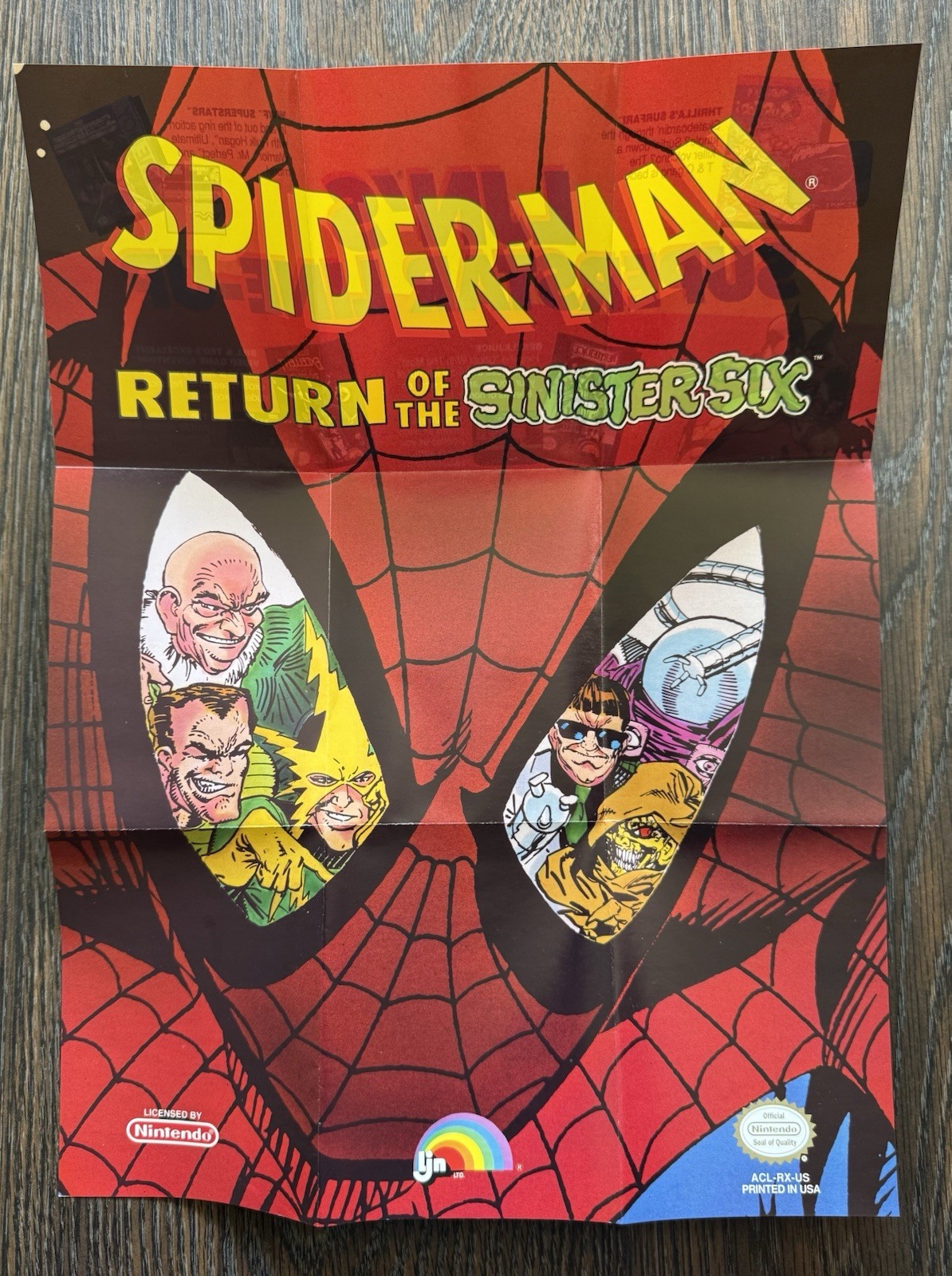 Spider-Man: Return of the Sinister Six Complete in Box CIB (Nintendo, NES 1992)
