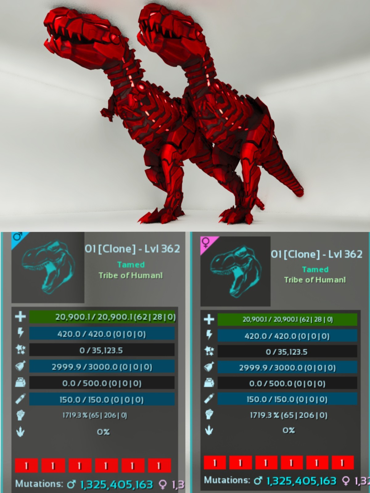 Level 362 Tek Rex Pair ARK🦕 Survival Ascended ASA PVE PC/XBOX/PS