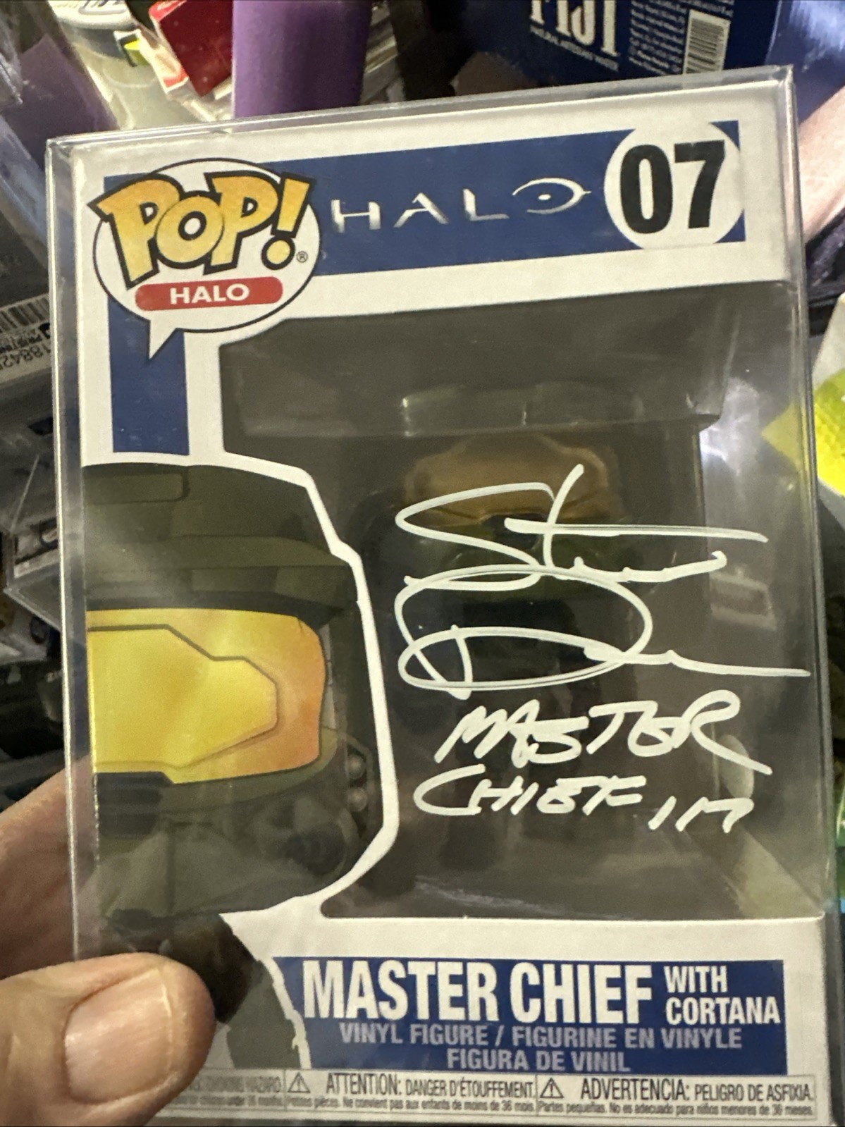 Funko Pop! Halo Master Chief with Cortana 07 Autographed JSA Certified