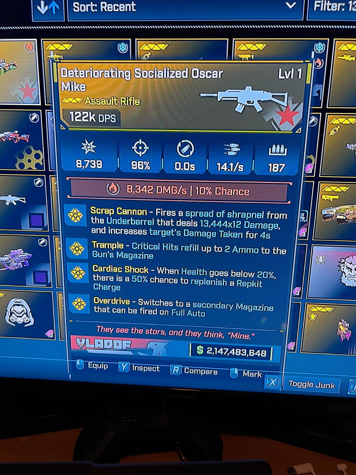 Borderlands 4✨ MODDED LEVEL 1 ONE 122K DPS WOMBO COMBO COLOR AR BL4✅PC-PS-XBOX✨