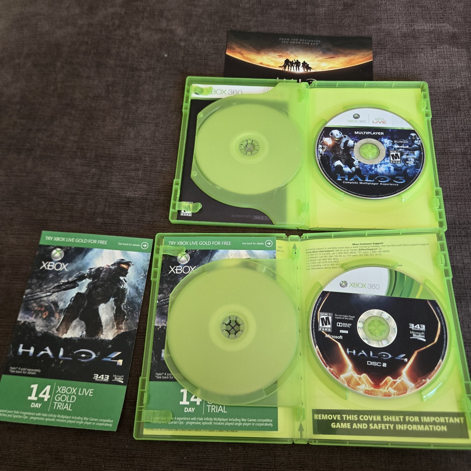 Halo Bundle Xbox – 8 Game Lot Halo 1 2 3 3 ODST 4 Wars Reach Anniversary Tested