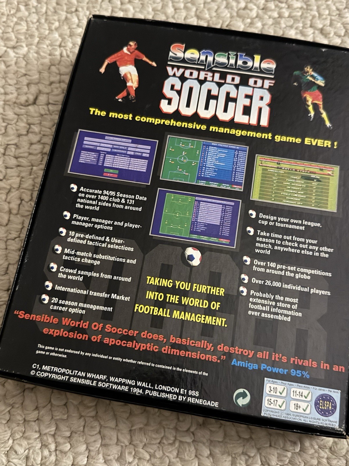 Sensible World of Soccer for Commodore Amiga