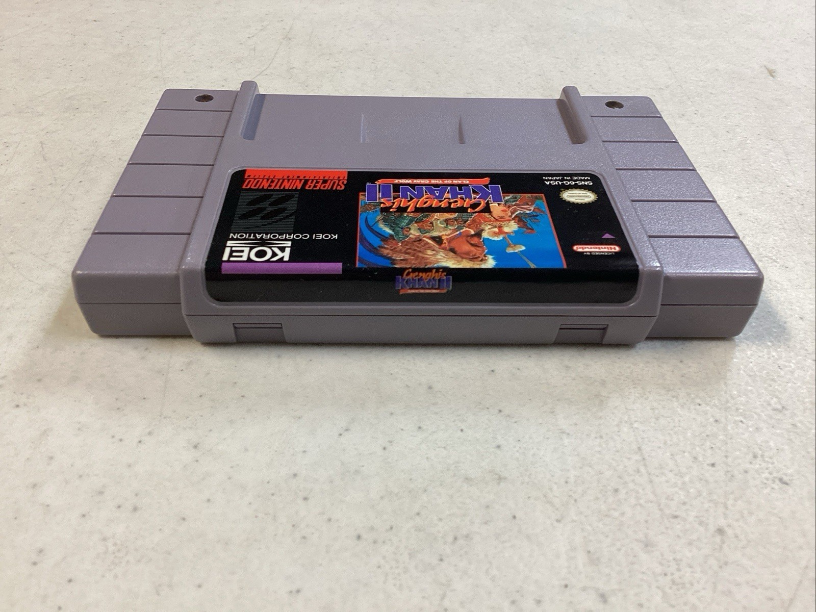 Genghis Khan II: Clan of the Gray Wolf (SNES) Cib Manual Tested Excellent Condit