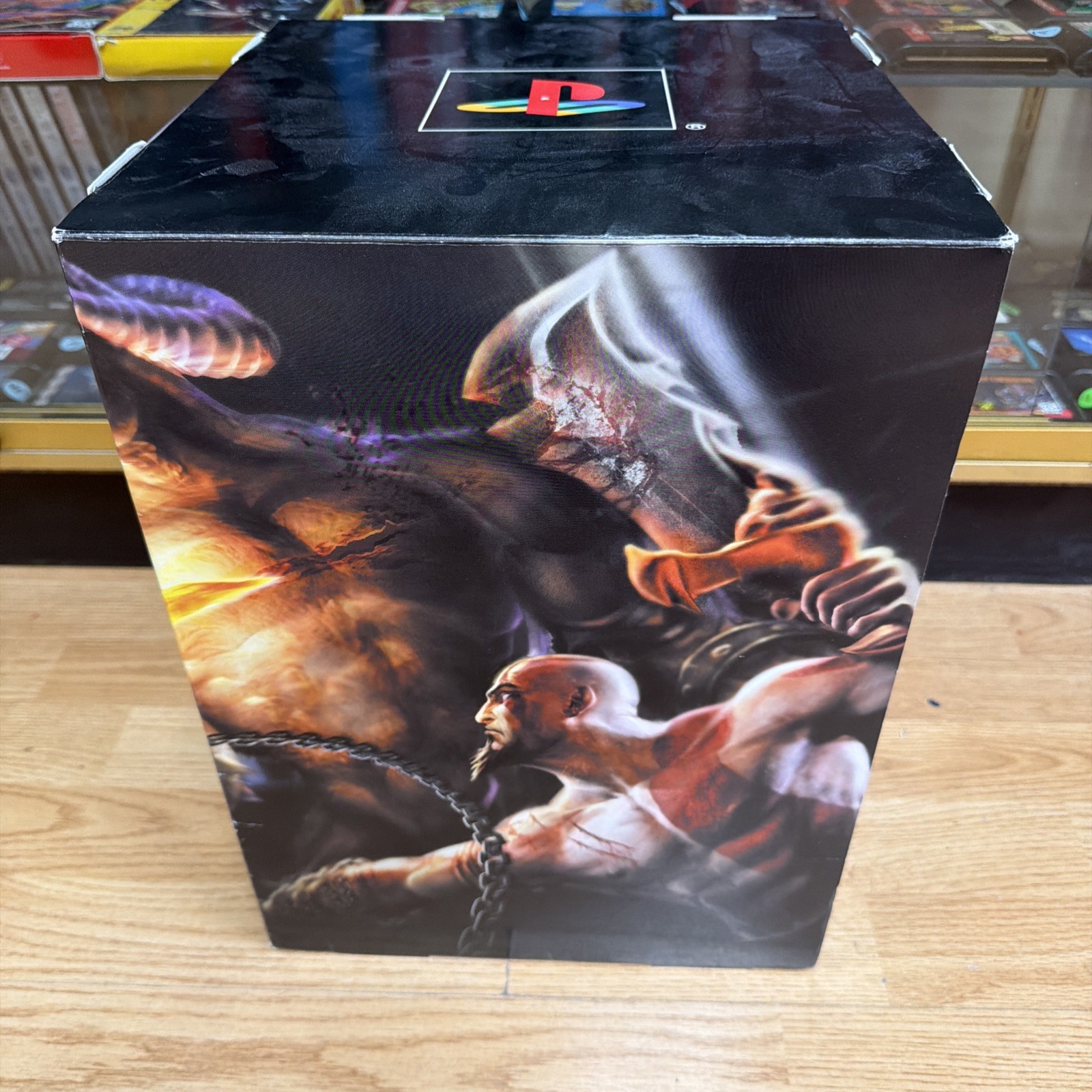 God Of War PlayStation 2 Store Promo 3D CUBE Pop Out Free Shipping