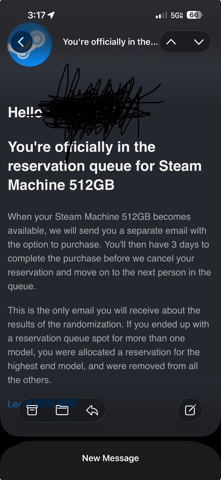 512 gig steam machine reservation slot