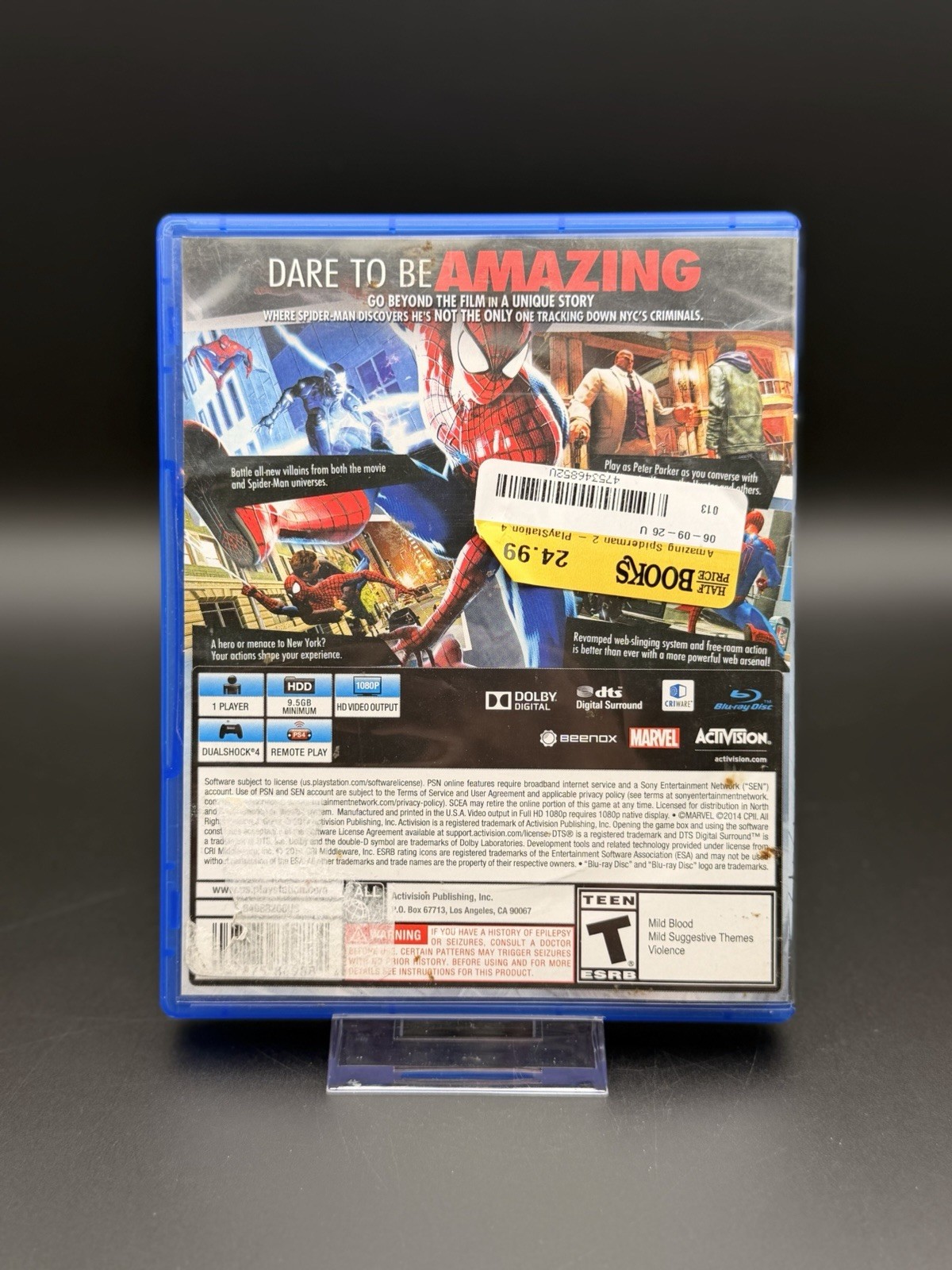 The Amazing Spider-Man 2 (Sony PlayStation 4, 2014) Tested And Works