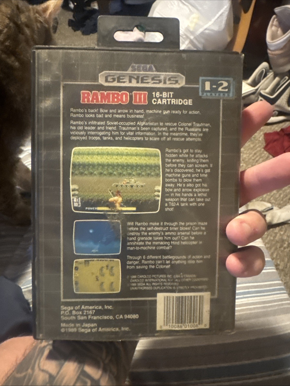 Rambo III Complete in Box for Sega Genesis. Authentic. Cleaned/Tested. Mint!