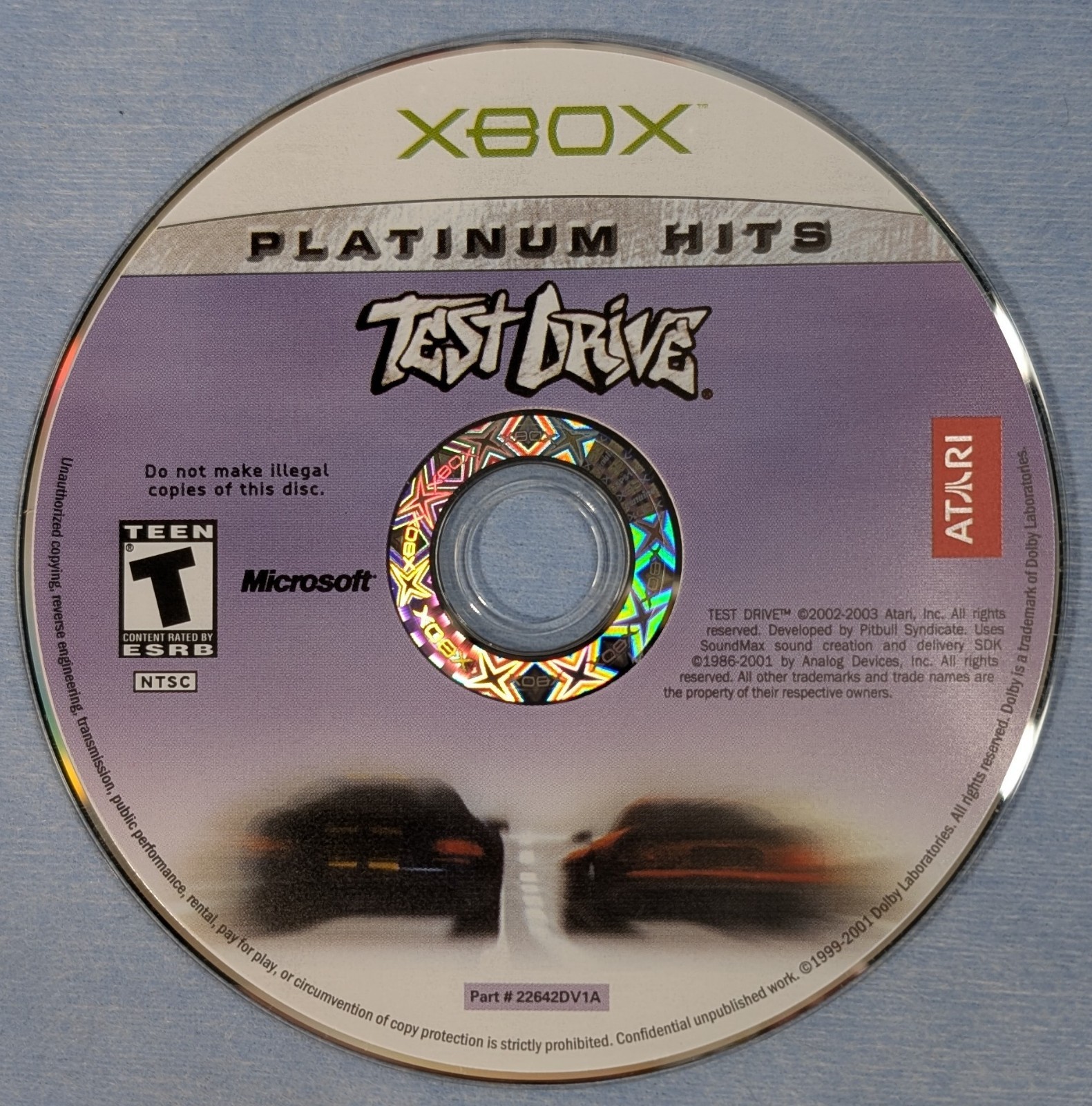 Test Drive Platinum Hits Original Microsoft Xbox Cib Tested and Working