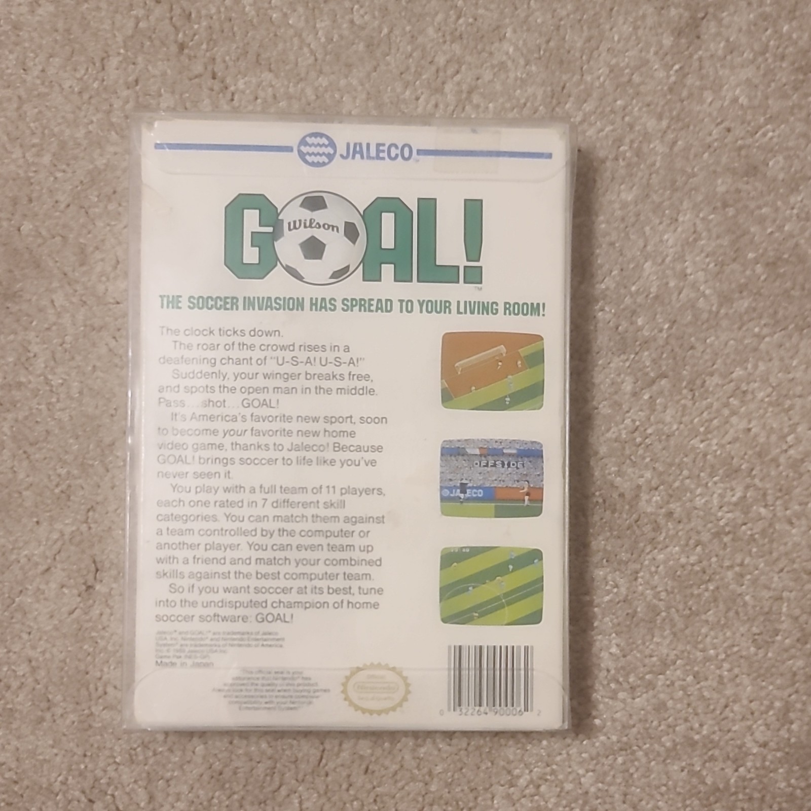 Jaleco Goal! NES Nintendo Sports Soccer Game CIB Box & Manual Included