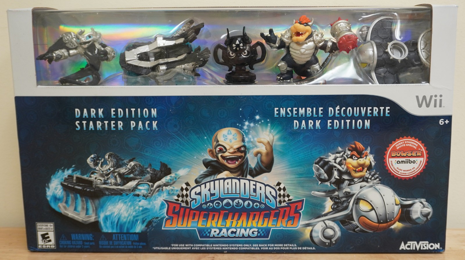 Sealed Wii Skylanders Super Chargers Racing Dark Edition Bowser, Plane, Trophy