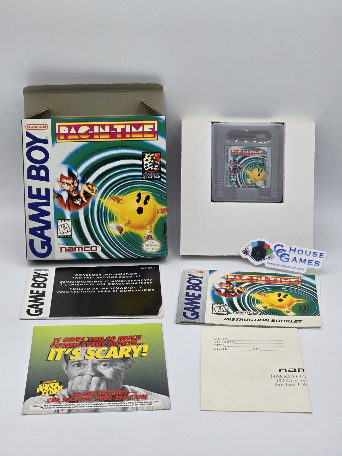 Pac-In-Time OG Game Boy Advance CIB Tested Sharp Corners CLEAN! *CCGHouse* VD