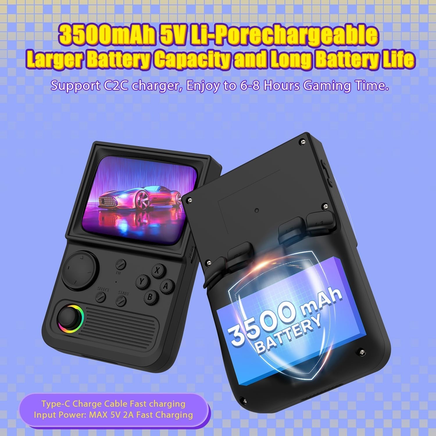 All-in-One R36T Gaming Console – 64GB Storage, Online Multiplayer, Portable Case