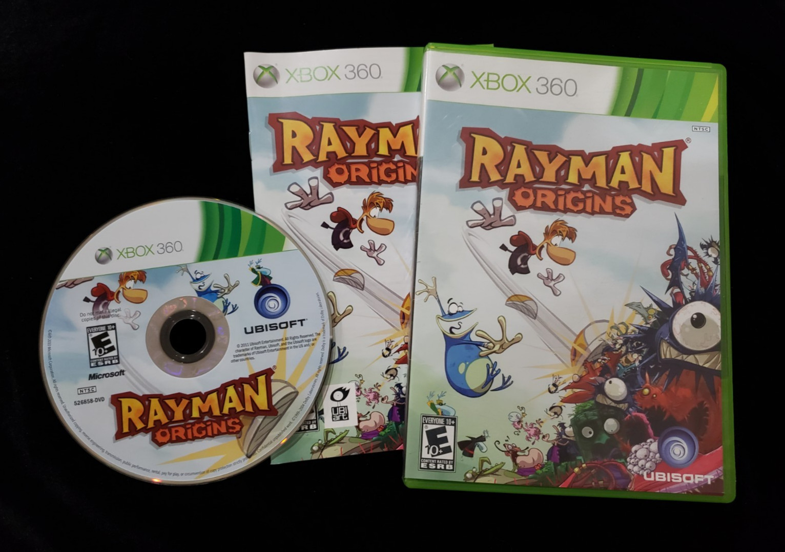 Rayman Origins (Microsoft Xbox 360, 2011) Complete w/ Manual CIB, TESTED!