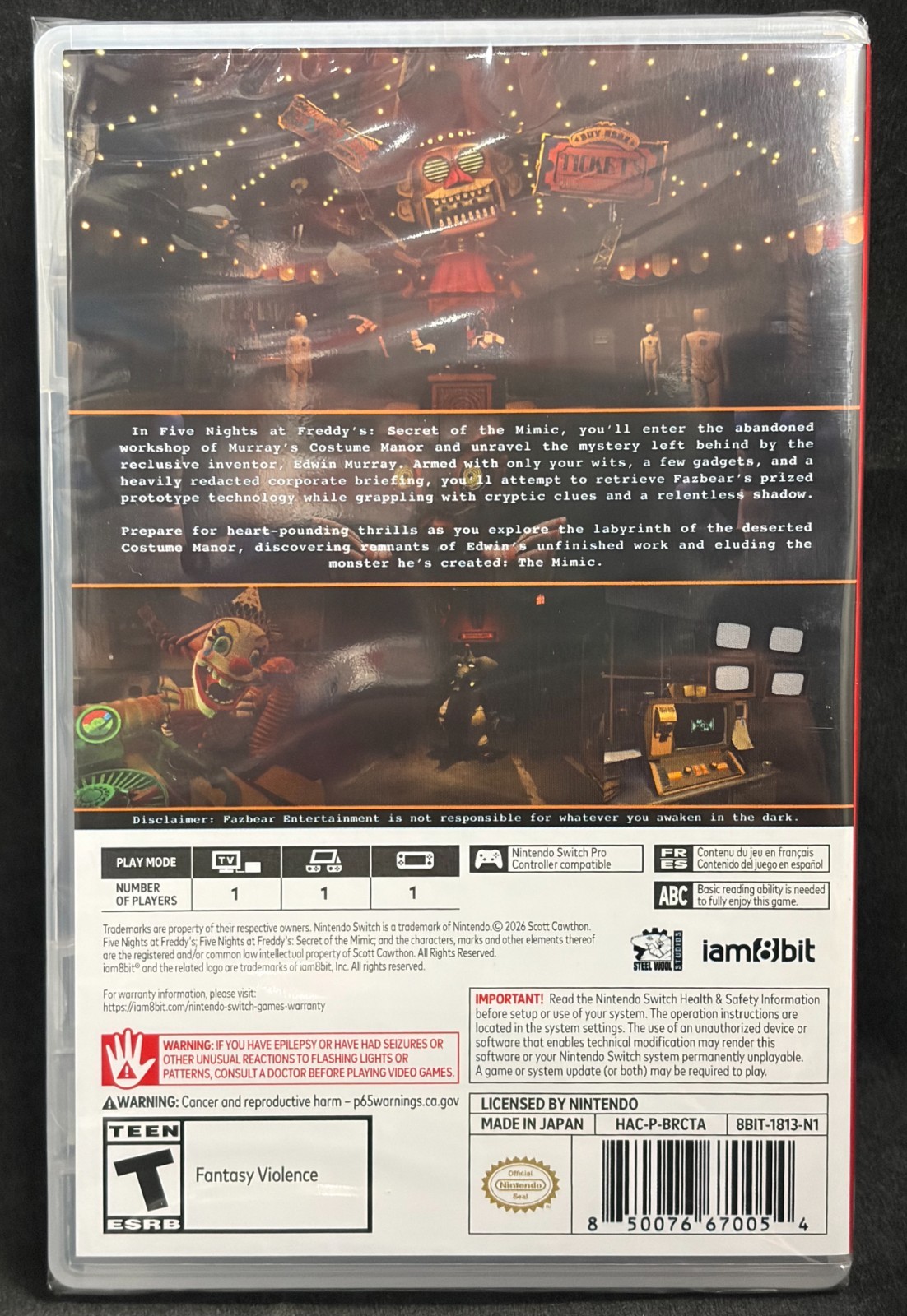 Five Nights at Freddy’s: Secret of the Mimic (Nintendo Switch) BRAND NEW