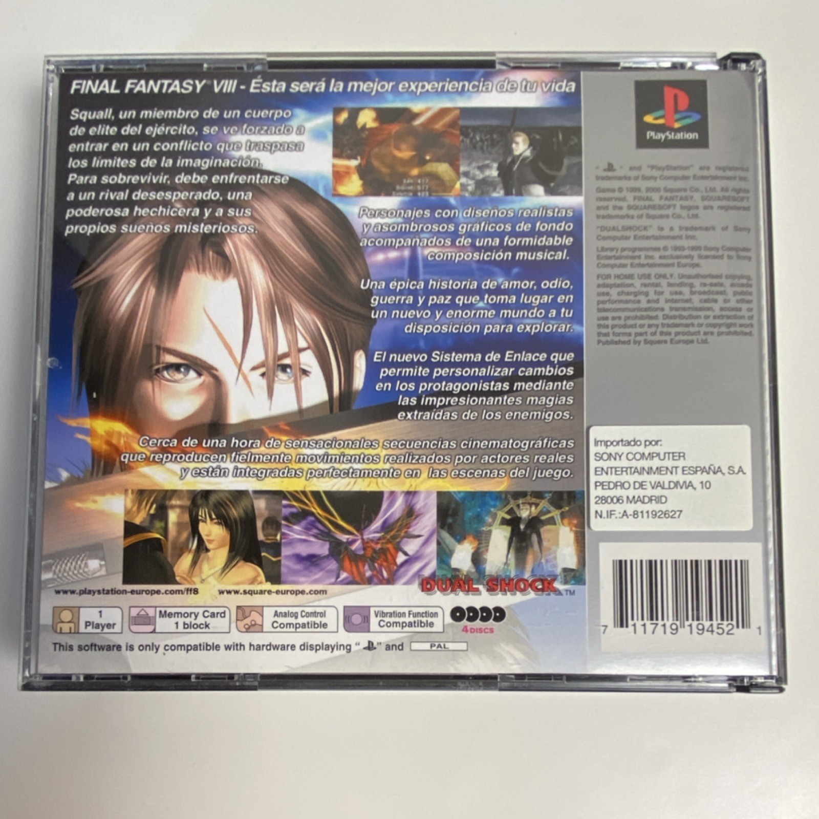 READ DESCRIPTION * Final Fantasy VIII PlayStation 1 PAL / Spain/spanish