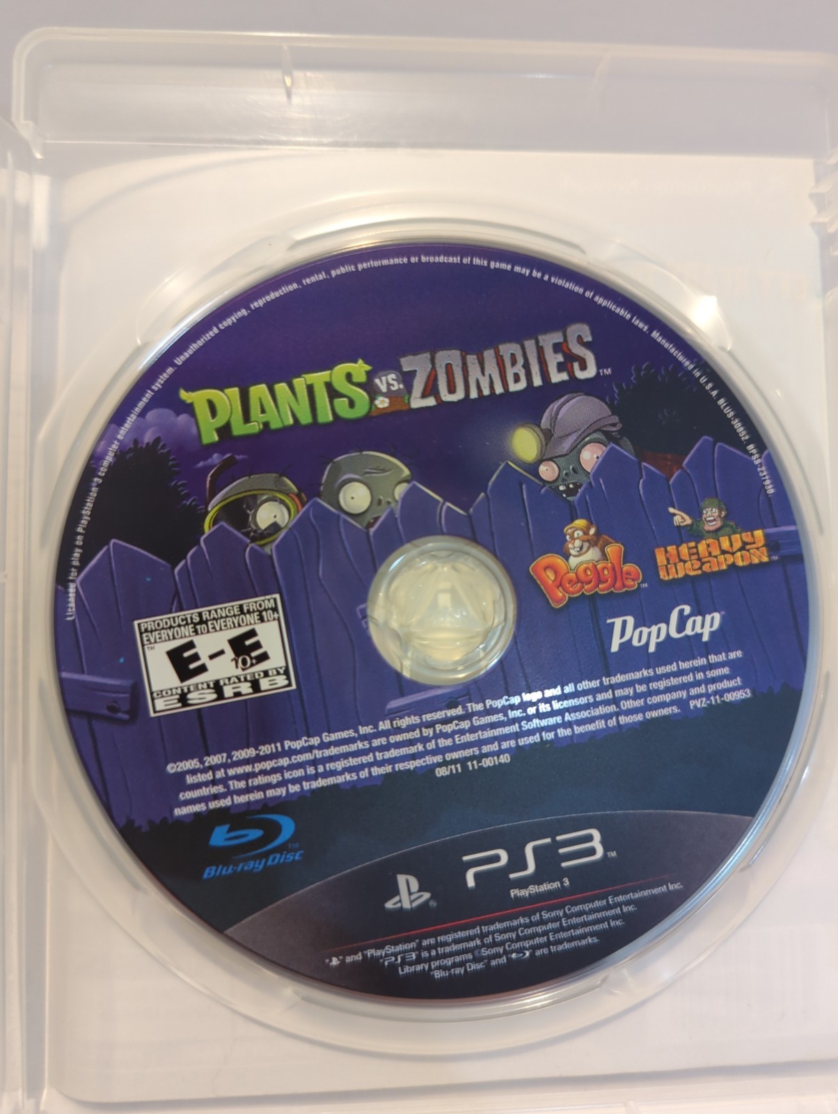 Plants vs. Zombies (Sony PlayStation 3, PS3, 2011) Complete, and tested.