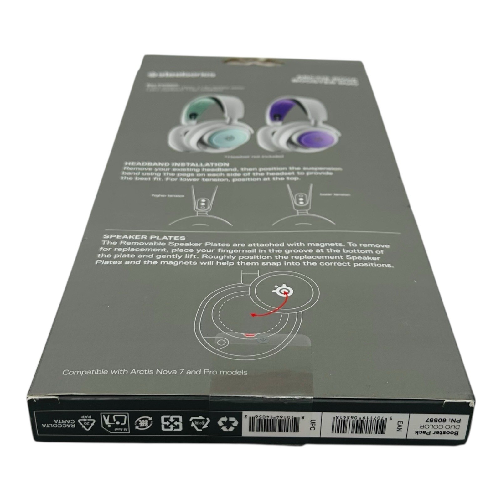 SteelSeries Arctis Nova Booster Duo Headband Speaker Plates Lilac & Mint -Sealed