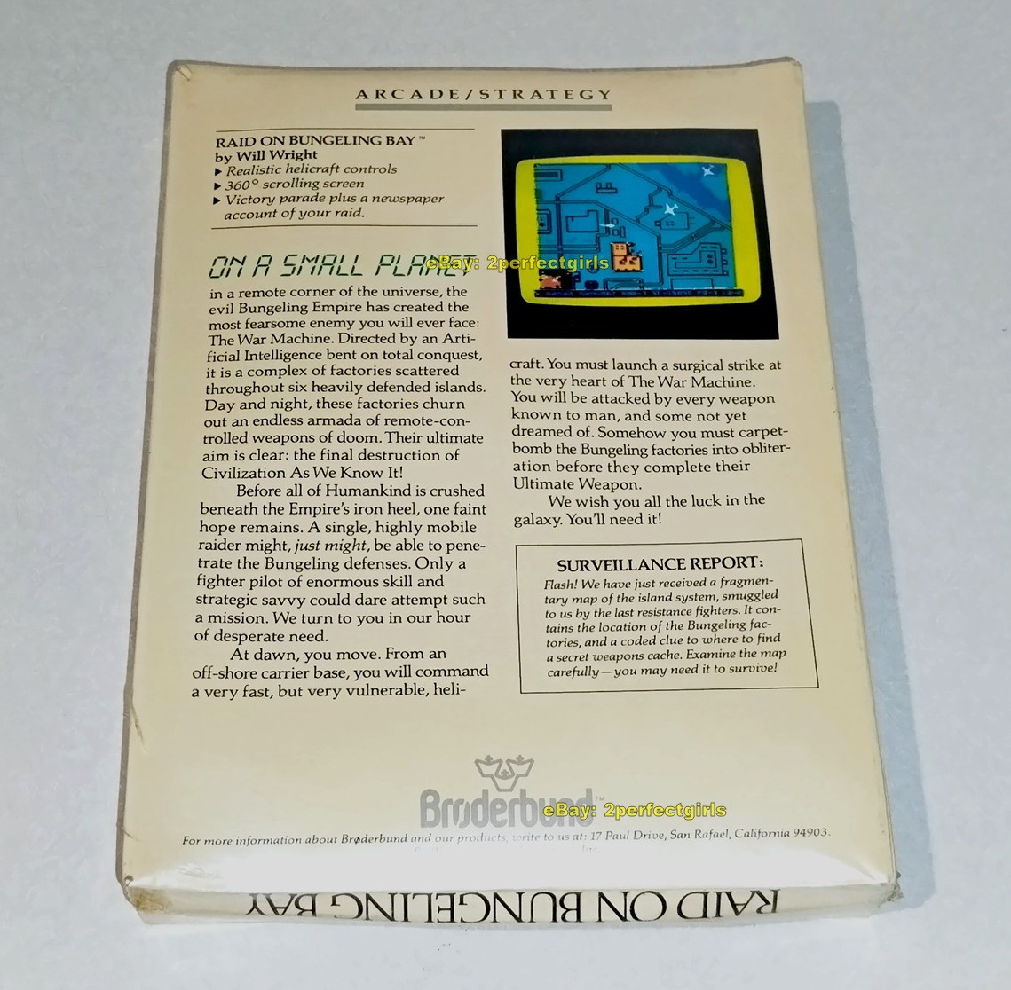 RAID ON BUNGELING BAY (Commodore 64 C64) by Broderbund NEW SEALED 1984