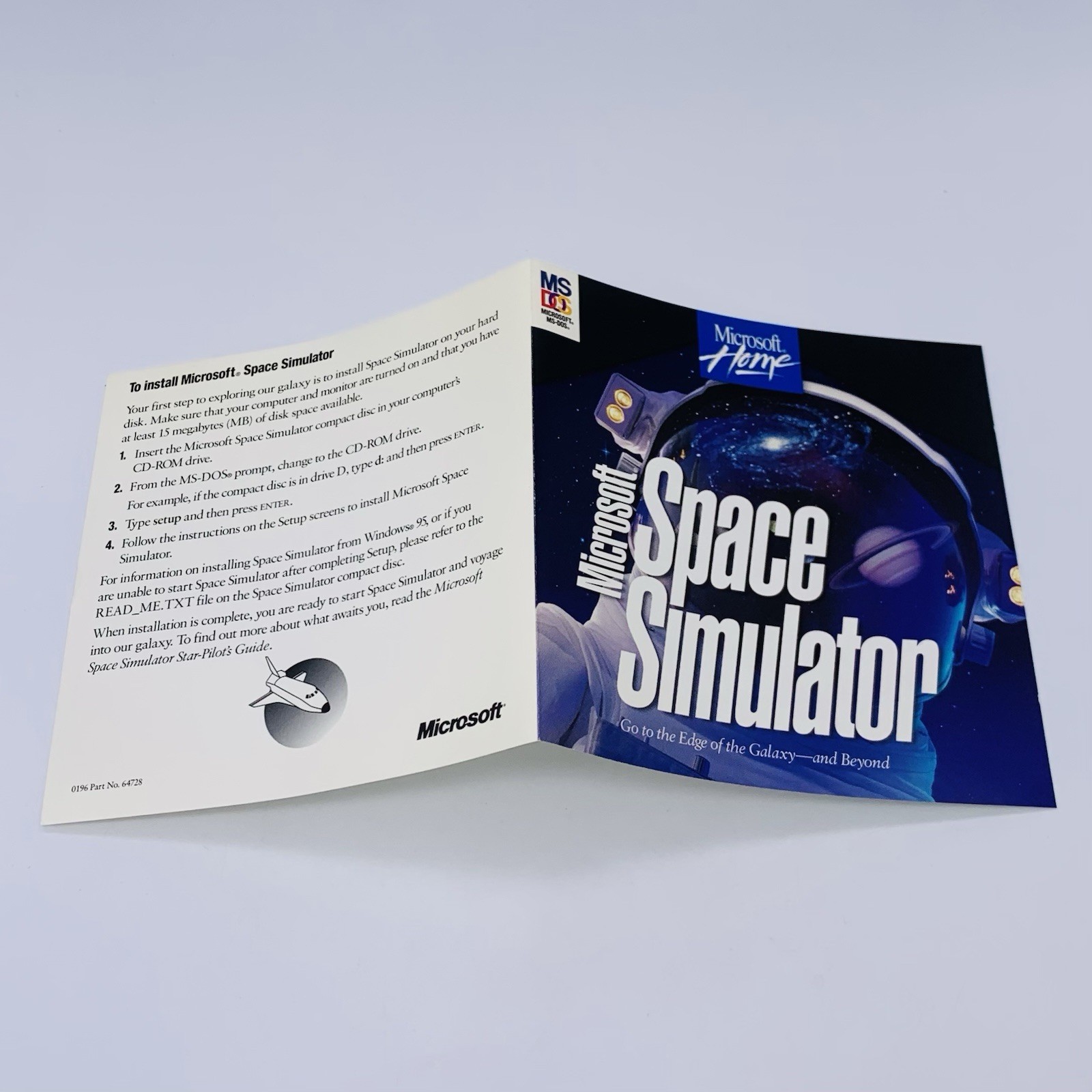 Vintage 1994 Microsoft Space Simulator MS-DOS Windows 95 CD-ROM PC CIB w/ Manual
