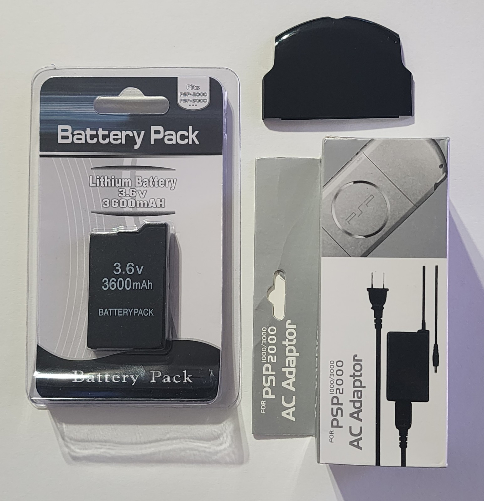 3600mAh Replacement Battery W/ Charger And Battery Cover For Sony PSP 3000