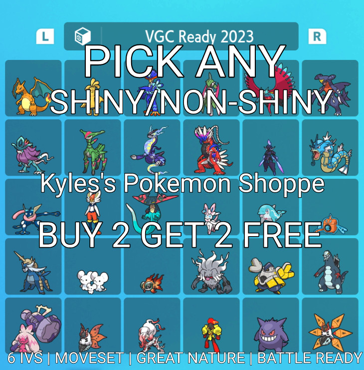 POKEMON SCARLET AND VIOLET 🌟 SHINY 🌟 6IV VGC BATTLE READY | BUY 2 GET 2 FREE