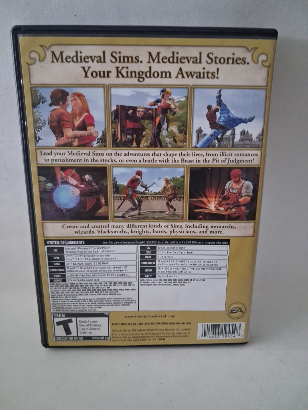 Sims Medieval Limited Edition Game (PC Windows/Mac, 2011) CIB