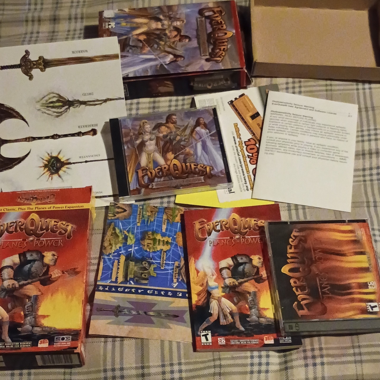 Sony Online EverQuest Omens of War & Planes of Power PC Fantasy MMORPG Lot