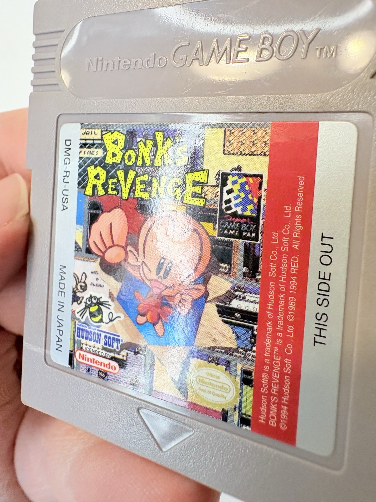 Bonk’s Revenge Nintendo Game Boy Gameboy Authentic Rare Phenomenal Condition