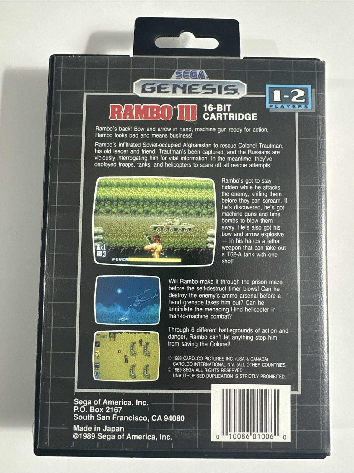 Rambo III 3 (Sega Genesis) Complete CIB – Tested