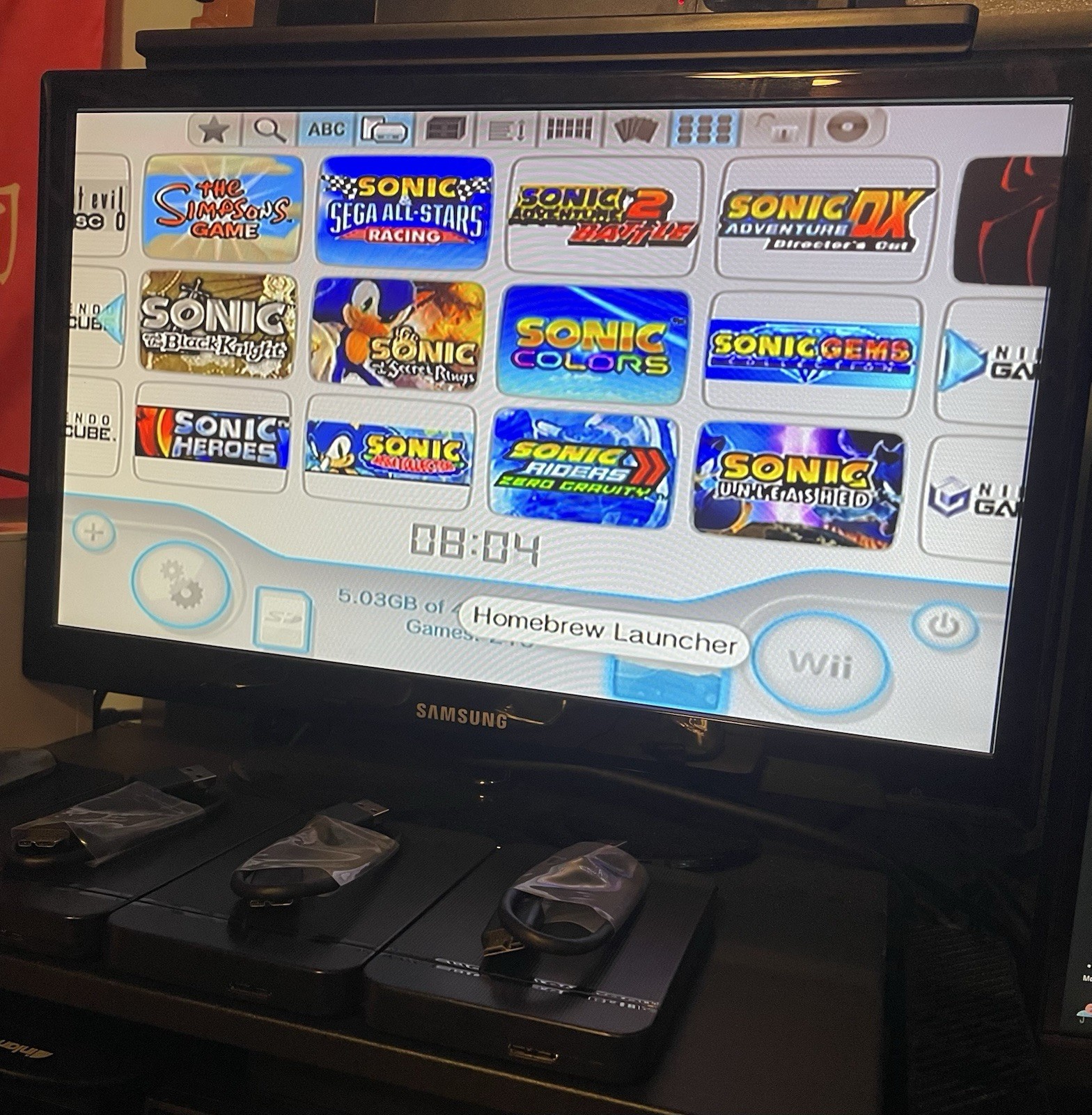 HomeBrew Wii With 500gb Hardrive, Games included