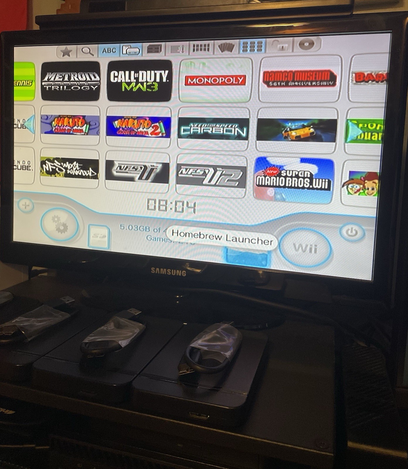 HomeBrew Wii With 500gb Hardrive, Games included
