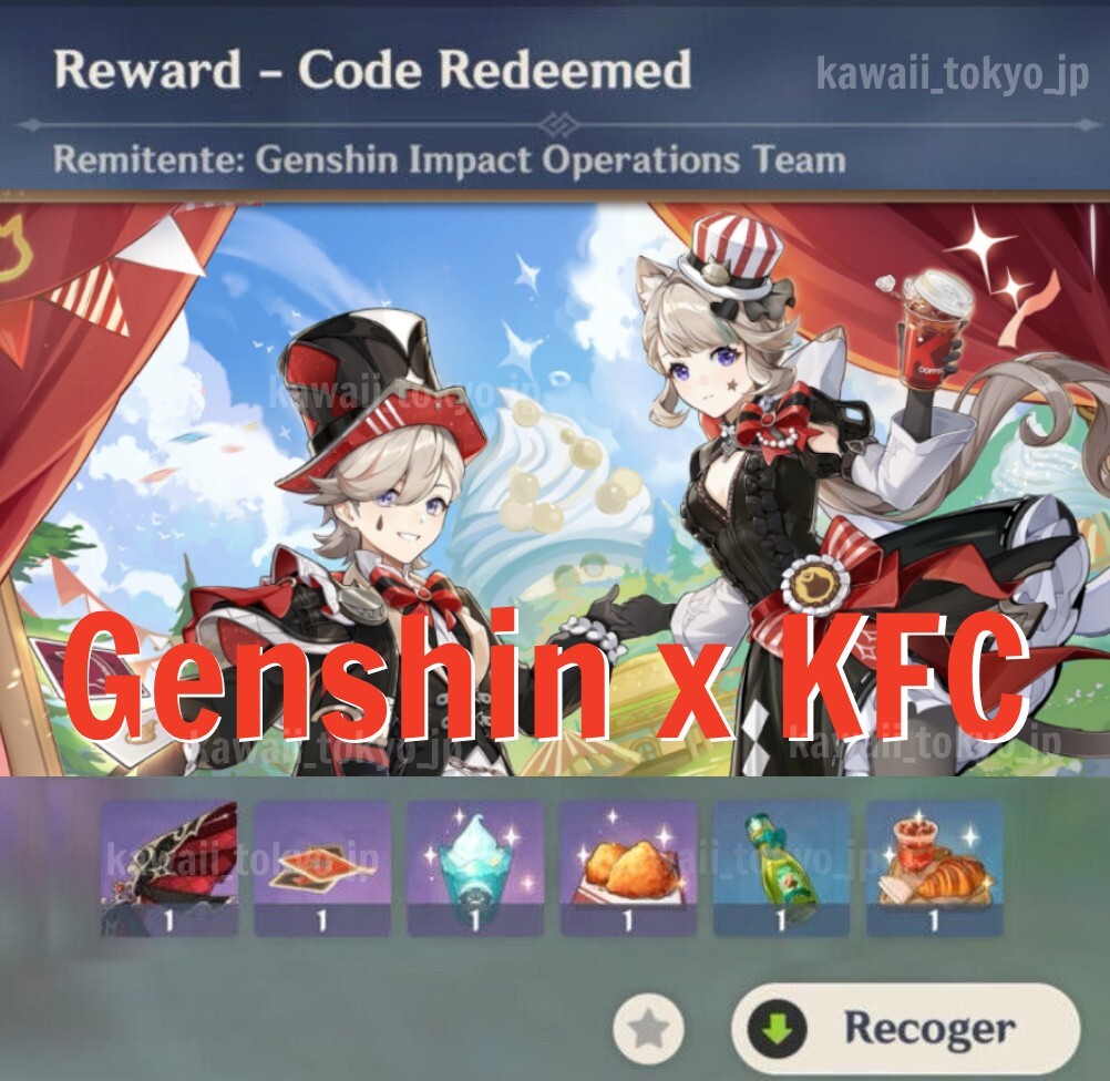 Genshin Impact x KFC Kentucky | Japan Limited Wing of Delicacies Code Sent ASAP