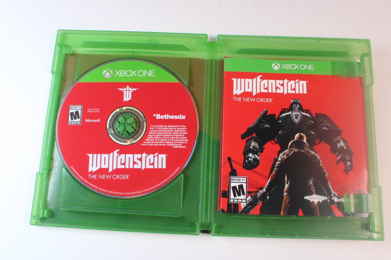 Wolfenstein The New Order (Microsoft Xbox One) Authentic, tested/works great